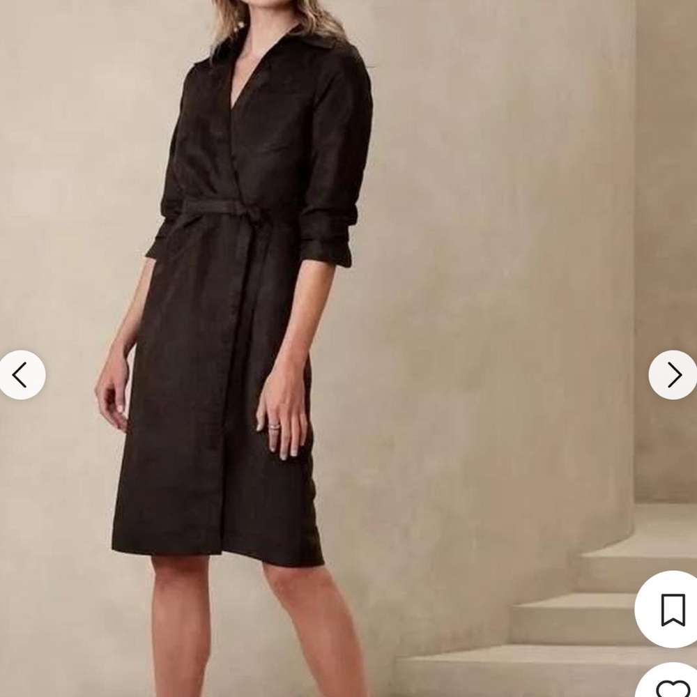 Banana Republic Faux Suede Wrap Dress